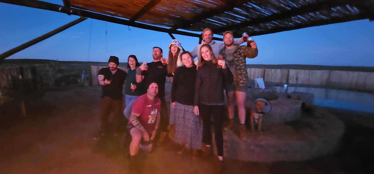 Work social and team building at Rooidakkies